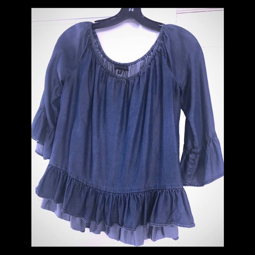 Jean off the shoulder top